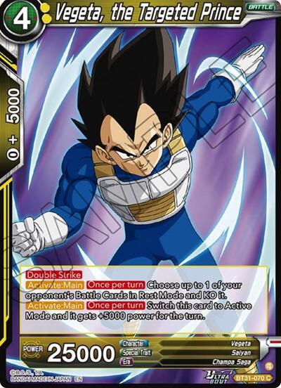 Vegeta, the Targeted Prince (Impact Beyond Dimensions) Near Mint - Nick Nack's Full Frontal Attack