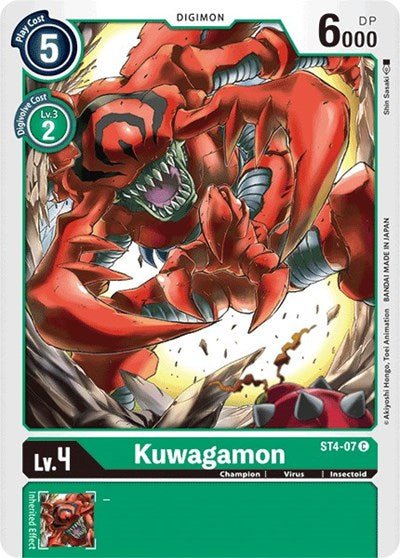 Kuwagamon (Starter Deck 04: Giga Green) Near Mint - Nick Nack's Full Frontal Attack