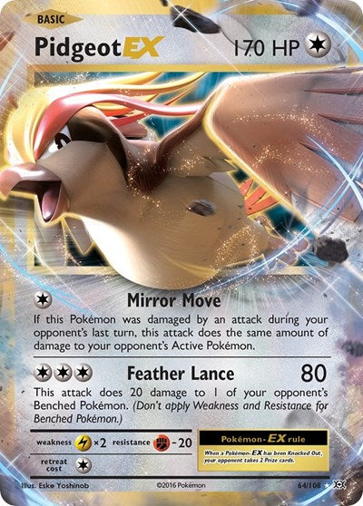 Pidgeot EX (XY - Evolutions) Near Mint Holofoil