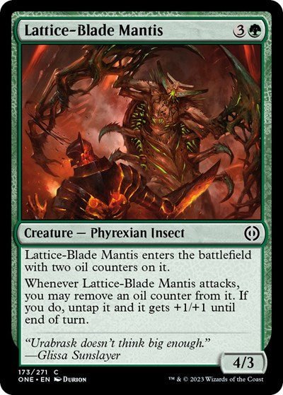 Lattice - Blade Mantis (Phyrexia: All Will Be One) Near Mint - Nick Nack's Full Frontal Attack