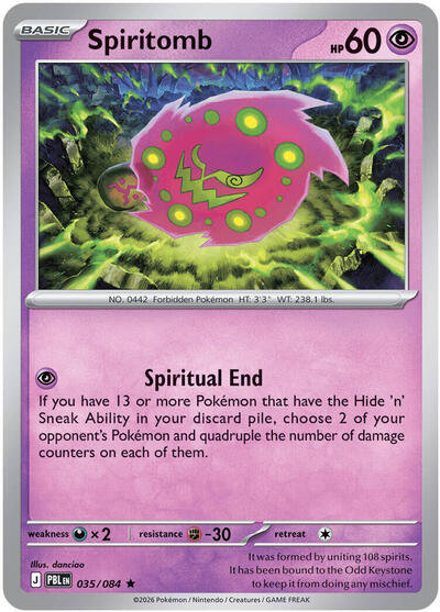 Spiritomb (ME05: Pitch Black) Near Mint Holofoil