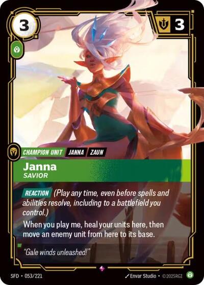 Janna Savior (Spiritforged) Near Mint Foil - Nick Nack's Full Frontal Attack
