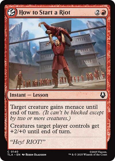 How to Start a Riot (Avatar: The Last Airbender) Near Mint - Nick Nack's Full Frontal Attack