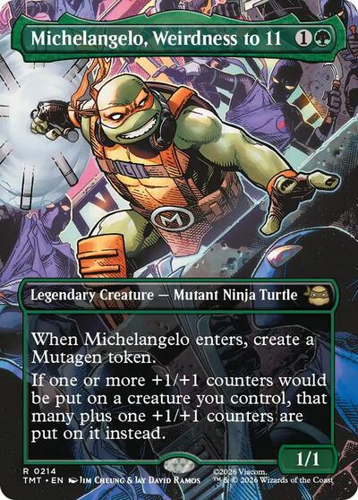 Michelangelo, Weirdness to 11 (Borderless) (Teenage Mutant Ninja Turtles) Near Mint