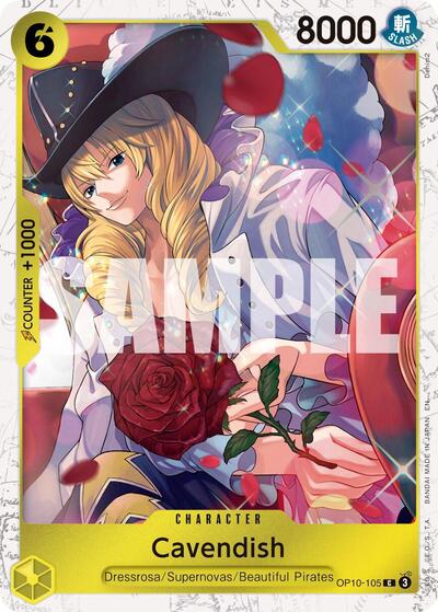 Cavendish OP10 - 105 (Pirate Foil) (Premium Booster - The Best - Vol. 2) Near Mint Foil - Nick Nack's Full Frontal Attack