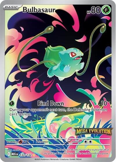 Bulbasaur - 133/132 (Mega Evolution Stamped) (Miscellaneous Cards & Products) Near Mint Holofoil