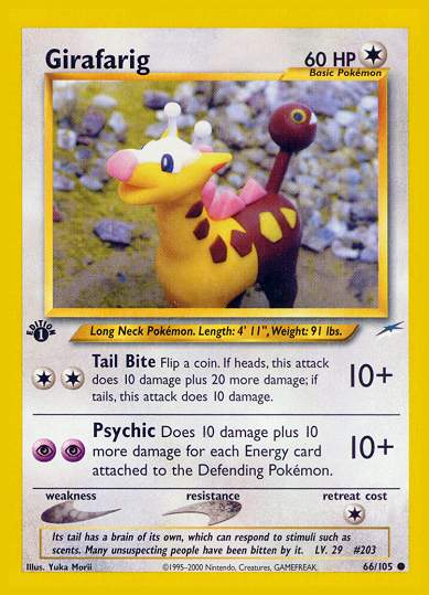 Girafarig (Neo Destiny) Light Play 1st Edition