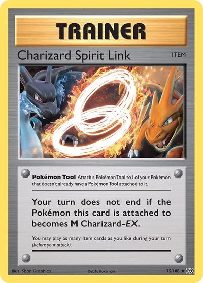 Charizard Spirit Link (XY - Evolutions) Light Play - Nick Nack's Full Frontal Attack