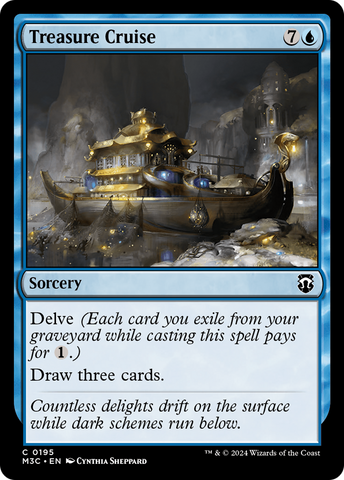 Treasure Cruise (Ripple Foil) [Modern Horizons 3 Commander]