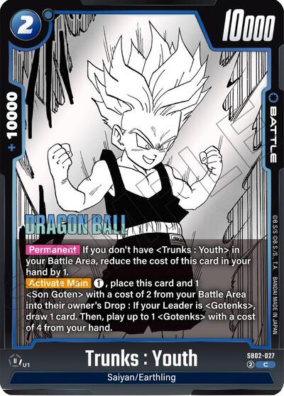 Trunks : Youth (Manga Booster 02) Near Mint Holofoil - Nick Nack's Full Frontal Attack