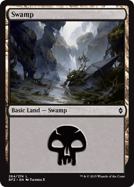 Swamp (264) (Battle for Zendikar) Near Mint - Nick Nack's Full Frontal Attack