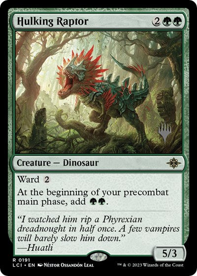 Hulking Raptor (Promo Pack: The Lost Caverns of Ixalan) Near Mint Foil