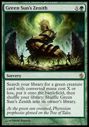 Green Sun's Zenith (Mirrodin Besieged) Damaged / Poor Foil