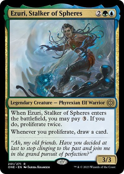 Ezuri, Stalker of Spheres (Phyrexia: All Will Be One) Near Mint - Nick Nack's Full Frontal Attack