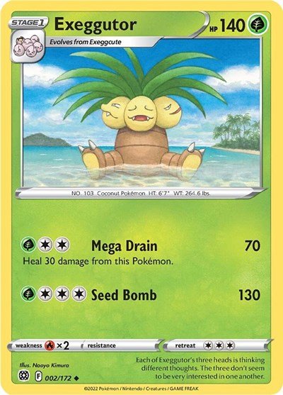 Exeggutor (SWSH09: Brilliant Stars) Near Mint - Nick Nack's Full Frontal Attack