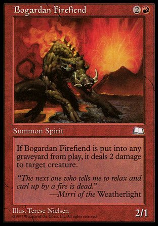 Bogardan Firefiend (Weatherlight) Light Play - Nick Nack's Full Frontal Attack