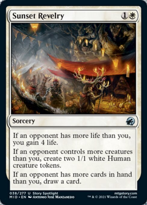 Sunset Revelry (Innistrad: Midnight Hunt) Near Mint - Nick Nack's Full Frontal Attack