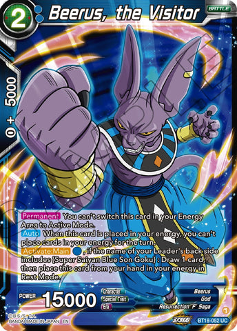 Beerus, le visiteur (BT18-052) [Dawn of the Z-Legends] 