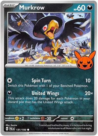 Murkrow (Trick or Trade BOOster Bundle 2023) Light Play