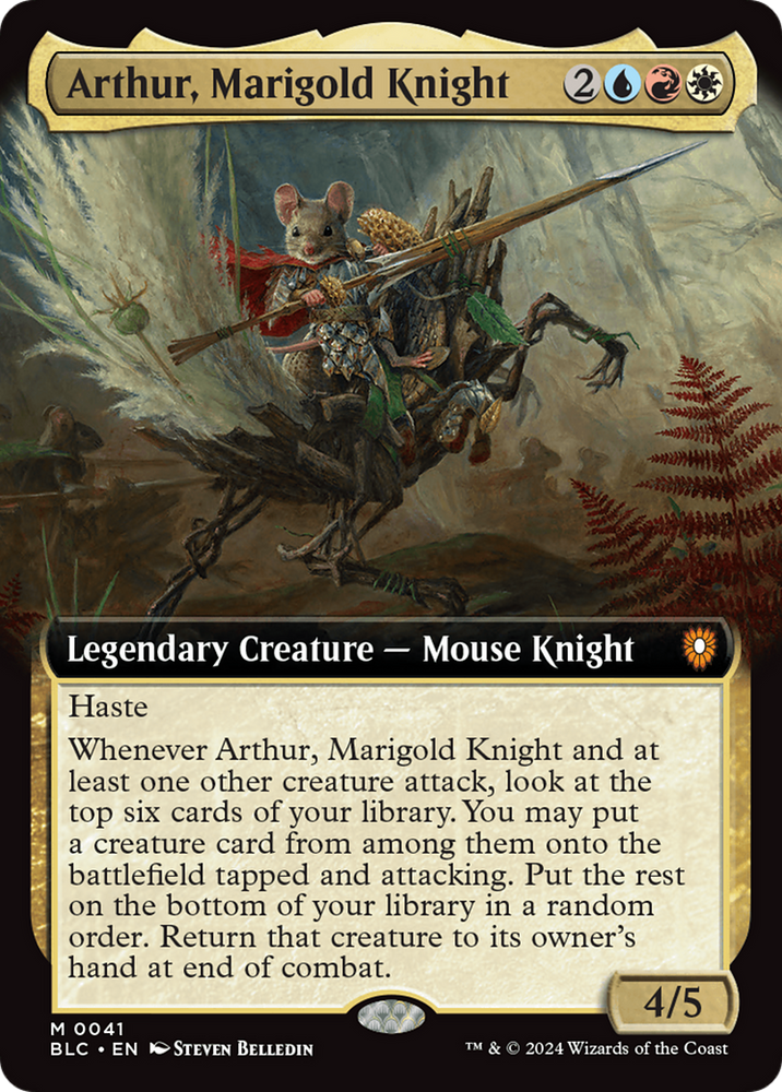Arthur, Marigold Knight (Extended Art) [Bloomburrow Commander]