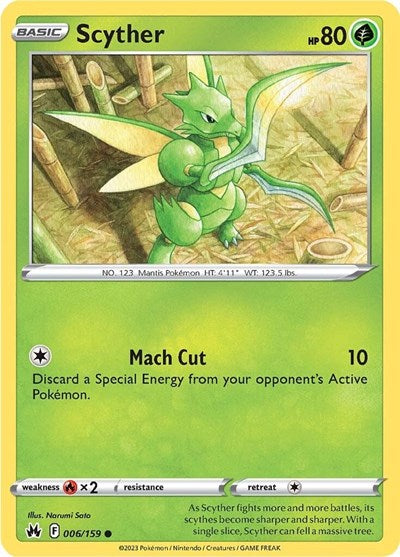 Scyther (Crown Zenith) Near Mint Reverse Holofoil