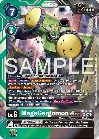 MegaGargomon ACE (Starter Deck 17: Double Typhoon Advanced Deck Set) Near Mint Foil
