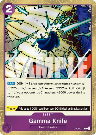 Gamma Knife (Pirate Foil) (Premium Booster - The Best - Vol. 2) Near Mint Foil - Nick Nack's Full Frontal Attack