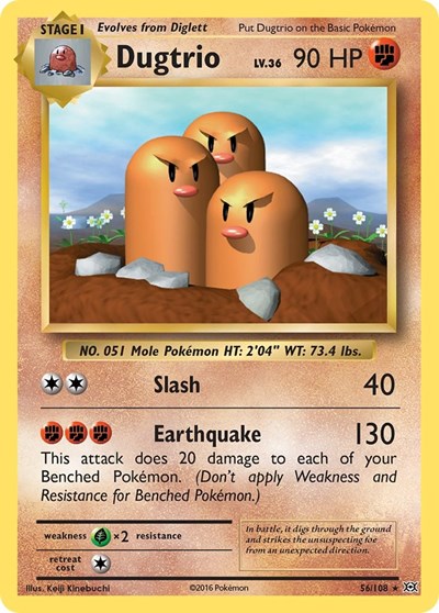 Dugtrio (XY - Evolutions) Near Mint Reverse Holofoil