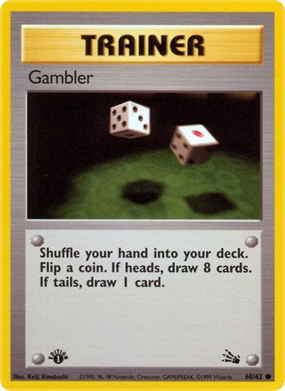 Gambler (Fossil) Light Play 1st Edition - Nick Nack's Full Frontal Attack