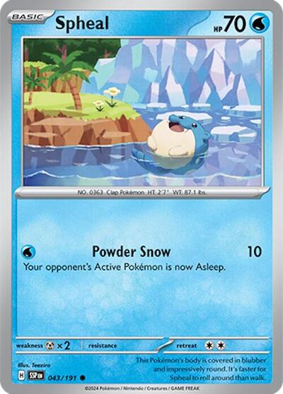 Spheal - 043 (SV08: Surging Sparks) Near Mint