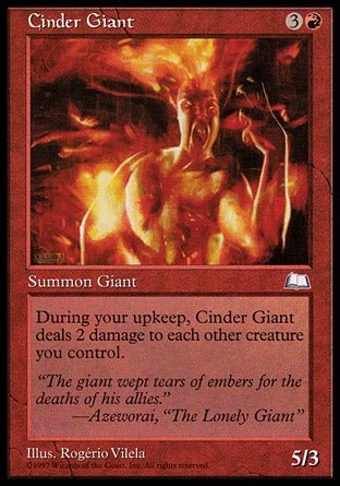 Cinder Giant (Weatherlight) Light Play - Nick Nack's Full Frontal Attack