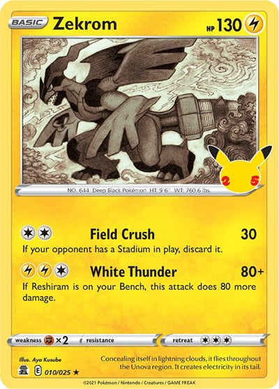 Zekrom (Celebrations) Near Mint Holofoil