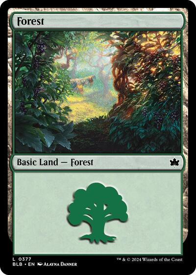 Forest (0377) (Bloomburrow) Near Mint Foil