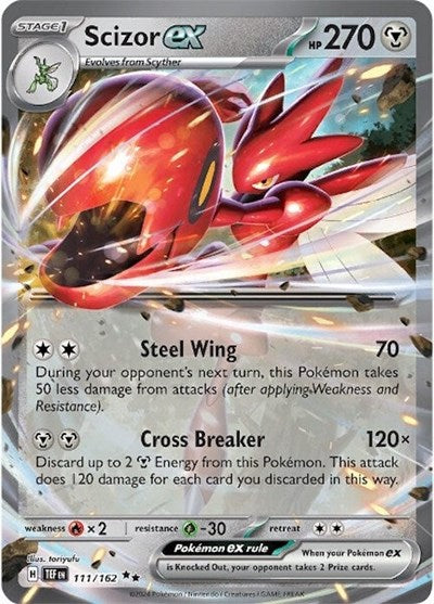 Scizor ex - 111 (SV05: Temporal Forces) Near Mint Holofoil