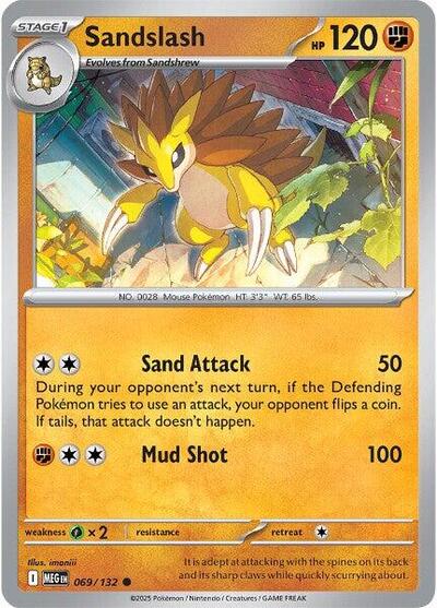 Sandslash (ME01: Mega Evolution) Near Mint - Nick Nack's Full Frontal Attack