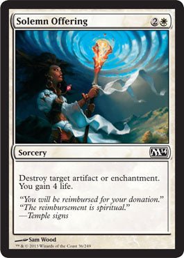 Solemn Offering (Magic 2014 Core Set) Near Mint - Nick Nack's Full Frontal Attack