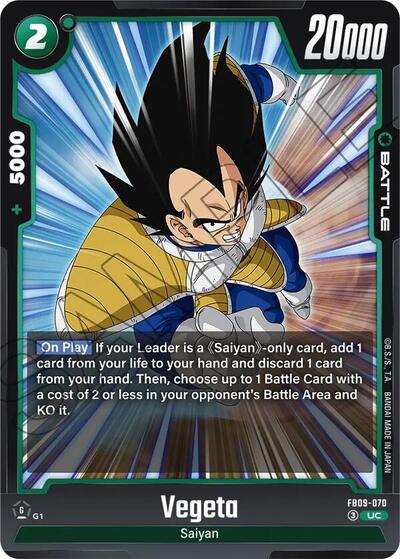 Vegeta FB09 - 070 (Dual Evolution) Near Mint - Nick Nack's Full Frontal Attack