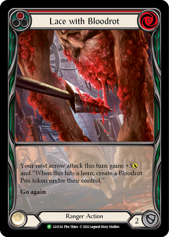 Lace with Bloodrot (Red) [LGS134] (Promo)  Rainbow Foil