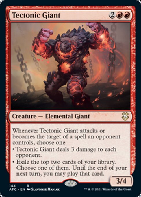 Tectonic Giant (Commander 2021 Forgotten Realms) Near Mint - Nick Nack's Full Frontal Attack
