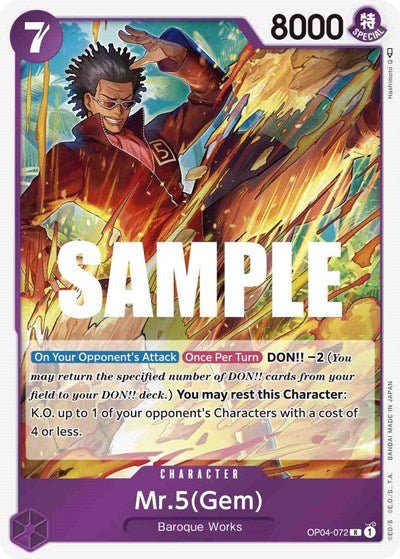 Mr.5(Gem) (Kingdoms of Intrigue) Near Mint Foil - Nick Nack's Full Frontal Attack