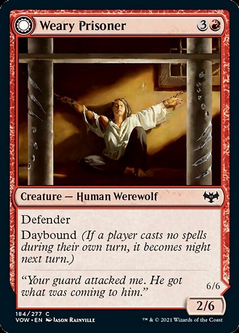 Weary Prisoner / Wrathful Jailbreaker (Innistrad: Crimson Vow) Near Mint - Nick Nack's Full Frontal Attack