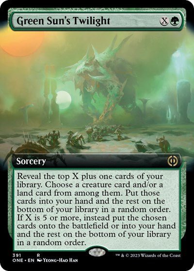 Green Sun's Twilight (Extended Art) (Phyrexia: All Will Be One) Near Mint - Nick Nack's Full Frontal Attack