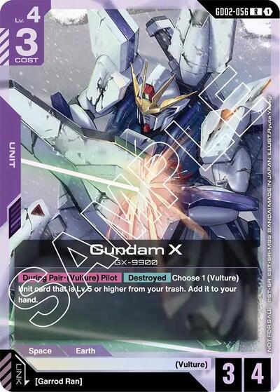Gundam X (GD02 - 056) (Store Tournament Participant Pack 02) (Gundam Promotional Cards) Near Mint Holofoil - Nick Nack's Full Frontal Attack