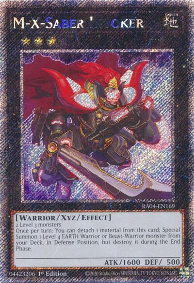 M-X-Saber Invoker (Platinum Secret Rare) (Quarter Century Stampede) Near Mint 1st Edition