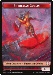 Phyrexian Goblin // Drone Double-Sided Token [Phyrexia: All Will Be One Tokens]