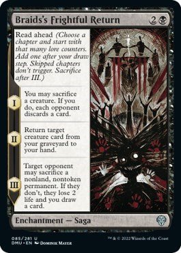 Braids's Frightful Return (Dominaria United) Near Mint - Nick Nack's Full Frontal Attack