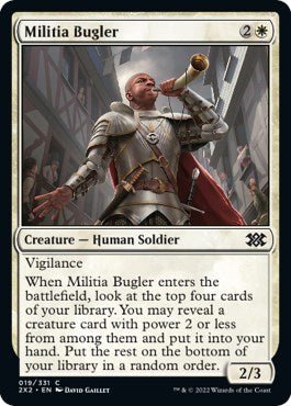 Militia Bugler (Double Masters 2022) Near Mint Foil - Nick Nack's Full Frontal Attack