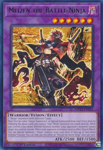 Meizen the Battle Ninja (25th Anniversary Tin: Dueling Heroes Mega Pack) Light Play 1st Edition
