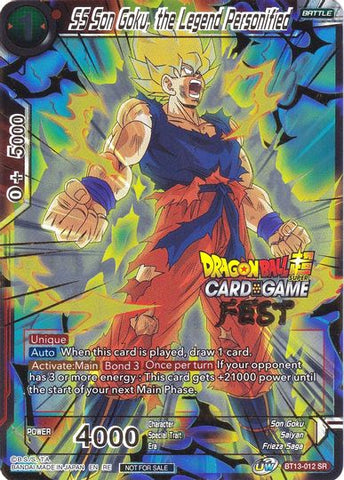 SS Son Goku, la légende personnifiée (Card Game Fest 2022) (BT13-012) [Cartes de promotion de tournoi] 