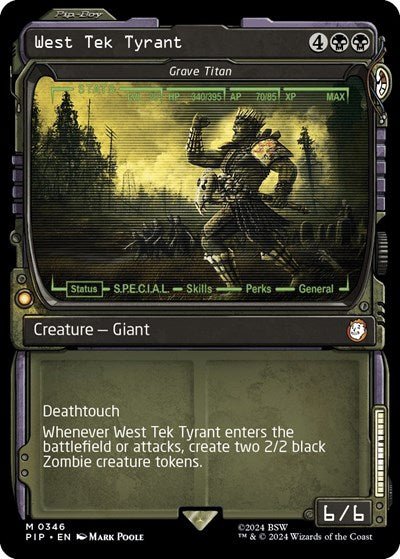 West Tek Tyrant - Grave Titan (Showcase) (Universes Beyond: Fallout) Near Mint - Nick Nack's Full Frontal Attack
